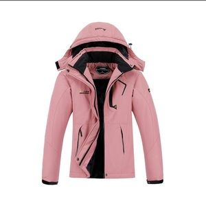 MOERDENG Women’s Waterproof Ski Jacket with Detachable Hood